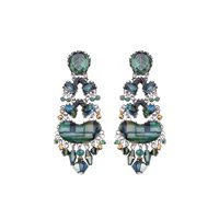 Earrings Ayala Bar Woman Emerald Reflection in Metal Alloy Cristallo R2329